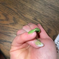 Sally Nails - No nail polish on the sides.
