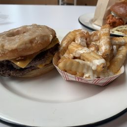 Secret Menu Donut Burger & Cheesy Ranch Fries