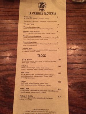 Menu photo 8 La Carnita Toronto, ON