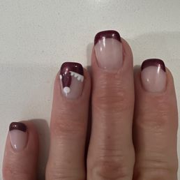 Santa hat nails