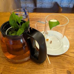 Saffron tea with rock candy