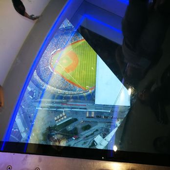 360 Restaurant - View of live Blue Jays game from the glass floor observation deck! - Canadian (New) Near Me - Toronto, Ontario