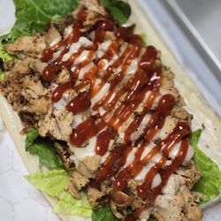 The Q Spot - Chicken cheesesteak with ketchup