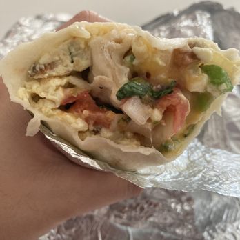 Panzon - Veggie breakfast burrito w/cheese $6.39 with tax. 2.5/5. Not great but not terrible - Mexican Near Me - San Francisco, California Panzon - Veggie breakfast burrito w/cheese $6.39 with tax. 2.5/5. Not great but not terrible - Mexican Near Me - San Francisco, California