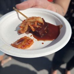 Liberty Food & Wine Exchange - pork belly, bbq sauce and kimchi.  Yum!!!