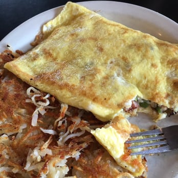 Red Hut Cafe Nevada - Western Omelette & hash browns. YUM. Crispy hash browns & a delicious combo of veggies, ham & cheese, and eggs. - American Near Me - Stateline, Nevada Red Hut Cafe Nevada - Western Omelette & hash browns. YUM. Crispy hash browns & a delicious combo of veggies, ham & cheese, and eggs. - American Near Me - Stateline, Nevada