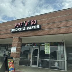 Puff N Go - The name of the business and what it looks like.