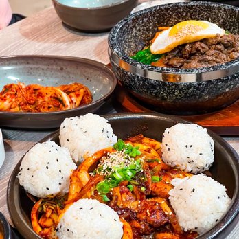 Onggi Korean Cusine - stir-fried squid and pork belly - Korean Near Me - Burnaby, British Columbia Onggi Korean Cusine - stir-fried squid and pork belly - Korean Near Me - Burnaby, British Columbia