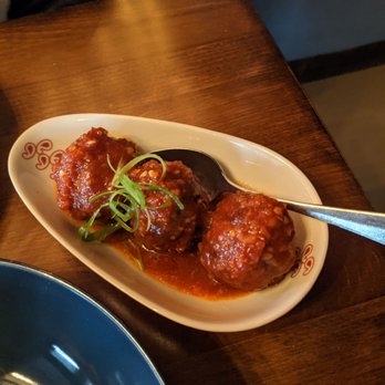 Indochen - Salmon fish balls in garlic chili sauce - Chinese Near Me - Alexandria, Virginia Indochen - Salmon fish balls in garlic chili sauce - Chinese Near Me - Alexandria, Virginia