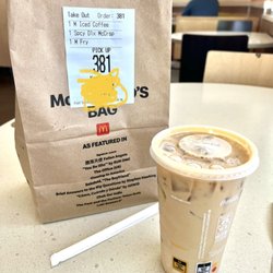 McDonald's - Spicy crispy, french fried. Ice coffee.