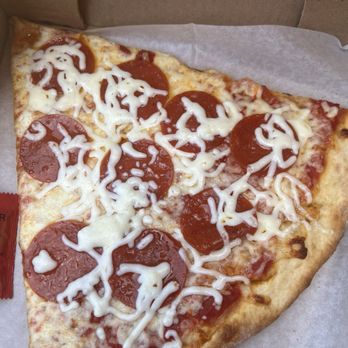 Brooklyn Pizzeria - Reheated Pepperoni Pizza slice - Pizza Near Me - Dallas, Texas Brooklyn Pizzeria - Reheated Pepperoni Pizza slice - Pizza Near Me - Dallas, Texas