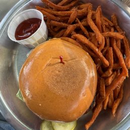HOT BASTARD with  SWEET POTATO FRIES