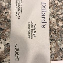 Dillard's - Cindy