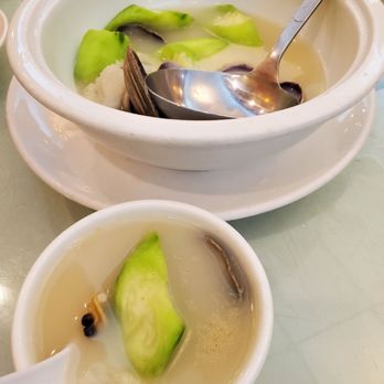 Restaurant On 58 St - Luffa squash with clams soup - Seafood Near Me - Brooklyn, New York Restaurant On 58 St - Luffa squash with clams soup - Seafood Near Me - Brooklyn, New York