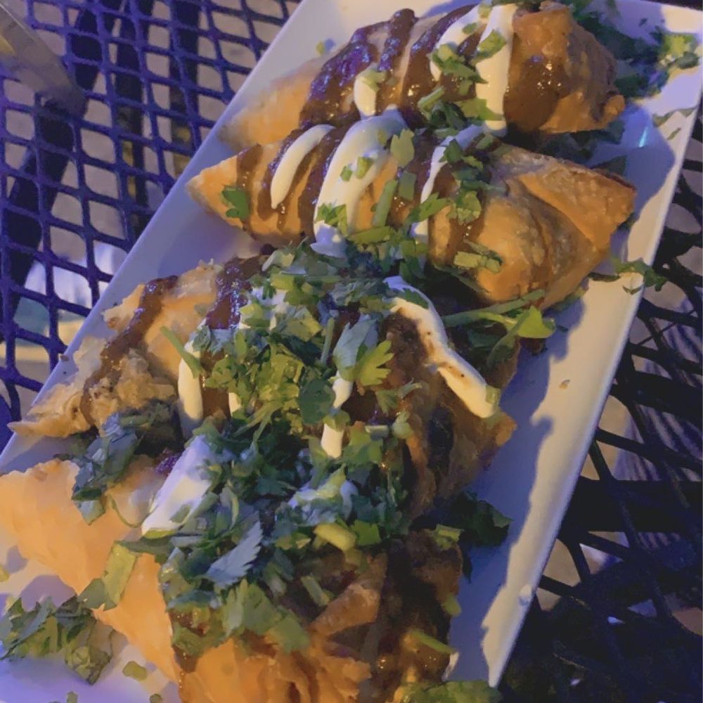 Phlavz - Jerk chicken egg rolls and Blacker the Berry cocktail - Sports Bars Near Me - Chicago, Illinois Phlavz - Jerk chicken egg rolls and Blacker the Berry cocktail - Sports Bars Near Me - Chicago, Illinois