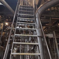 SS Red Oak Victory - Engine room ladder.