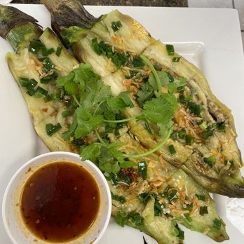 Pho Vietnam - Grilled Eggplant with Scallion Oil - Vietnamese Near Me - Honolulu, Hawaii Pho Vietnam - Grilled Eggplant with Scallion Oil - Vietnamese Near Me - Honolulu, Hawaii