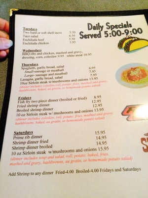 Menu photo 1 County Line Comstock, WI