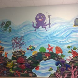 Under The Sea Children's Dentistry - Our Under the sea mural at our waiting area.