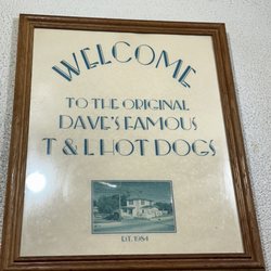 T & L Hot Dogs - Decor on wall