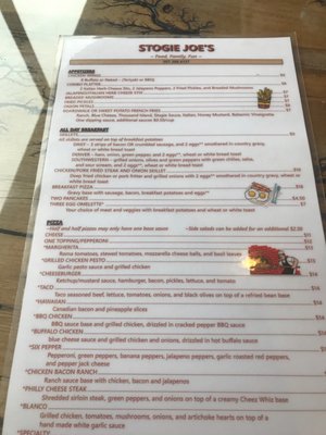 Menu photo 5 Stogie Joe's Worland, WY