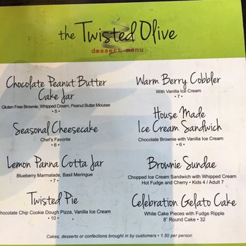 The Twisted Olive - Dessert menu - Italian Near Me - North Canton, Ohio