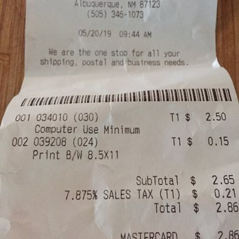 The UPS Store - outrageous bill from this ups location!!! - Printing Services Near Me - Albuquerque, New Mexico