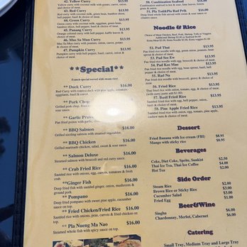 Won Thai Cuisine - Menu - Thai Near Me - Hercules, California