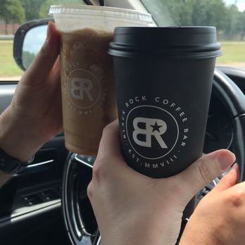 Black Rock Coffee Bar - my hot latte is a large size 24 ounce size/ husbands chiller is medium size 20 ounce - Coffee & Tea Near Me - Katy, Texas Black Rock Coffee Bar - my hot latte is a large size 24 ounce size/ husbands chiller is medium size 20 ounce - Coffee & Tea Near Me - Katy, Texas