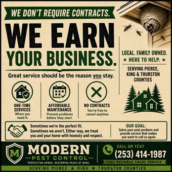Modern Pest Control - Pest Control Near Me - Puyallup, Washington Modern Pest Control - Pest Control Near Me - Puyallup, Washington