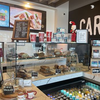 Carmela Coffee - Westlake - Baked goods with gluten free cinnamon cake and chocolate cake. - Coffee Roasteries Near Me - Westlake, Florida