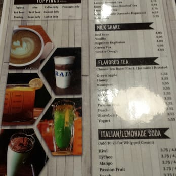 Rain Cafe - Drink menu - Coffee & Tea Near Me - Seattle, Washington Rain Cafe - Drink menu - Coffee & Tea Near Me - Seattle, Washington