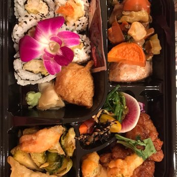 Kawashima's Kitchen - Sushi sampler, popcorn shrimp, kaarage chicken, inari, seaweed salad, salmon and mixed vegetables including brussel sprouts. Yum!! - Caterers Near Me - San Francisco, California Kawashima's Kitchen - Sushi sampler, popcorn shrimp, kaarage chicken, inari, seaweed salad, salmon and mixed vegetables including brussel sprouts. Yum!! - Caterers Near Me - San Francisco, California