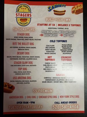 Menu photo 4 Stagers Sierra Vista, AZ