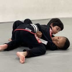 Grappling with friends.