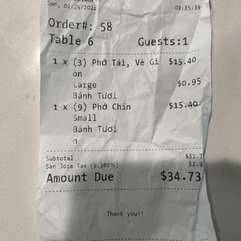 Pho Papa - Price - Vietnamese Near Me - San Jose, California
