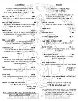 Menu photo 2 The Dirty Duck Cheboygan, MI