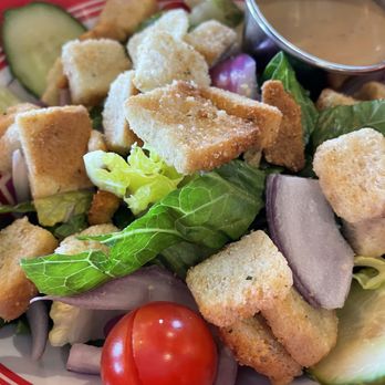 Kinya Ramen - Salad with no cheese served in ramen bowl. You can order cheese if desired. Ginger dressing. - Ramen Near Me - Saint Johns, Florida Kinya Ramen - Salad with no cheese served in ramen bowl. You can order cheese if desired. Ginger dressing. - Ramen Near Me - Saint Johns, Florida