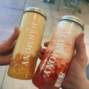 Harmony Tea Shoppe - Watermelon Coconut with Crystal Boba - Bubble Tea Near Me - Indianapolis, Indiana