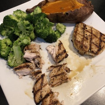 Jimbo's Grill and BBQ - Broiled chicken breast with broccoli and sweet potato! - American Near Me - Gainesville, Virginia