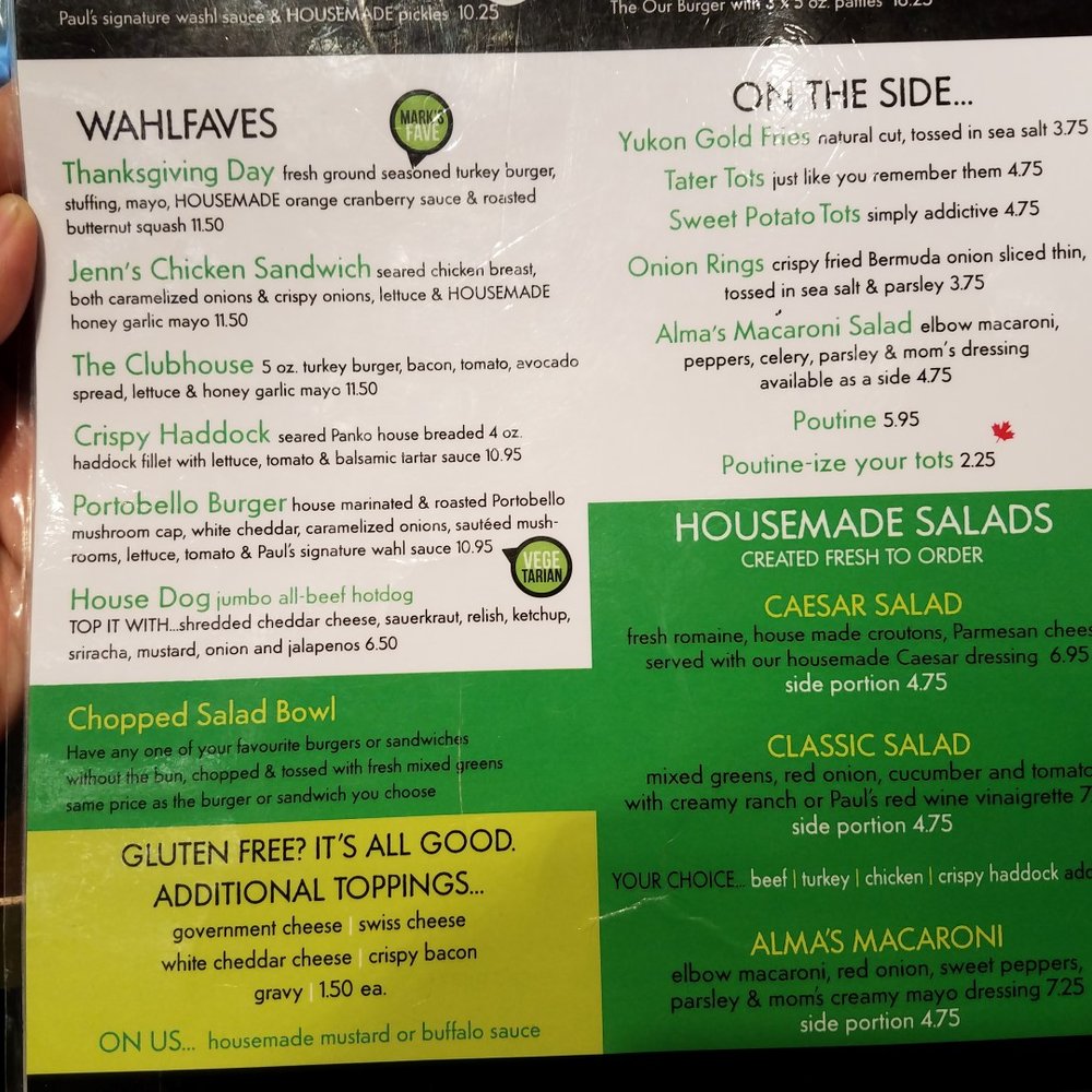 Wahlburgers - Menu - Burgers Near Me - Toronto, Ontario Wahlburgers - Menu - Burgers Near Me - Toronto, Ontario