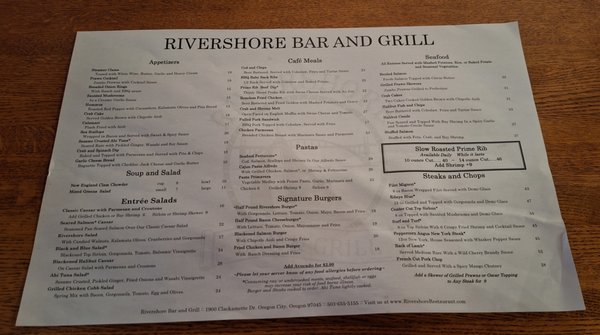 Menu photo 3 Rivershore Bar & Grill Oregon City, OR Menu photo 3 Rivershore Bar & Grill Oregon City, OR