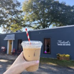 Herbert’s Vintage and Coffee - Iced Charlie Brown latte!