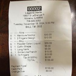 10 fingers charge???Long Nails charge?Shape charge???Really?No other place charges this