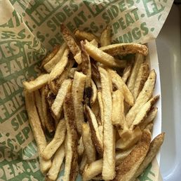 Size Large Fries. Seasoned Fries