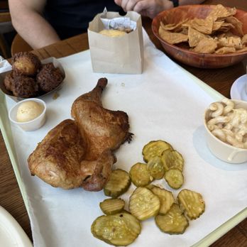Tropical Smokehouse - HALF FARM CHICKEN HOT & SWEET HUSHPUPPIES CHOPPED BRISKET SANDWICH MAC & CHEESE - Barbeque Near Me - West Palm Beach, Florida Tropical Smokehouse - HALF FARM CHICKEN HOT & SWEET HUSHPUPPIES CHOPPED BRISKET SANDWICH MAC & CHEESE - Barbeque Near Me - West Palm Beach, Florida