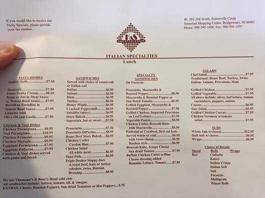 Menu photo 3 K & S Italian Specialties Bridgewater, NJ