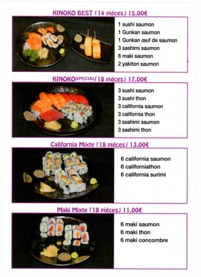 Menu photo 3 Kinoko Sushi Paris, 75