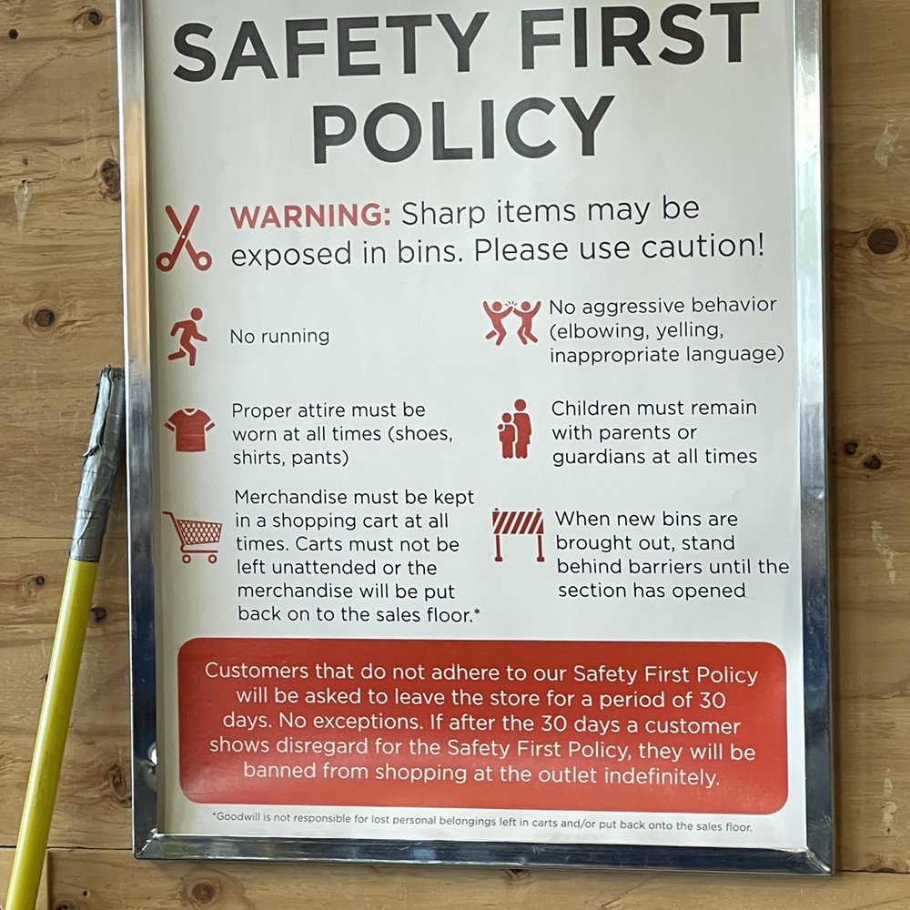 The rules. Not well enforced (no security and employees are usually small women past middle age) The rules. Not well enforced (no security and employees are usually small women past middle age)