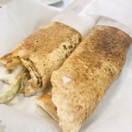 Chicken Shawarma Sandwich with Hummus and Tabbouleh
